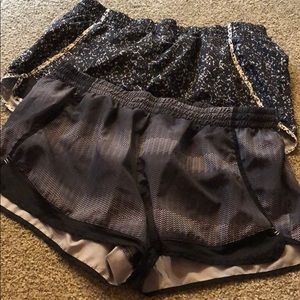 2 pairs of size large active wear shorts